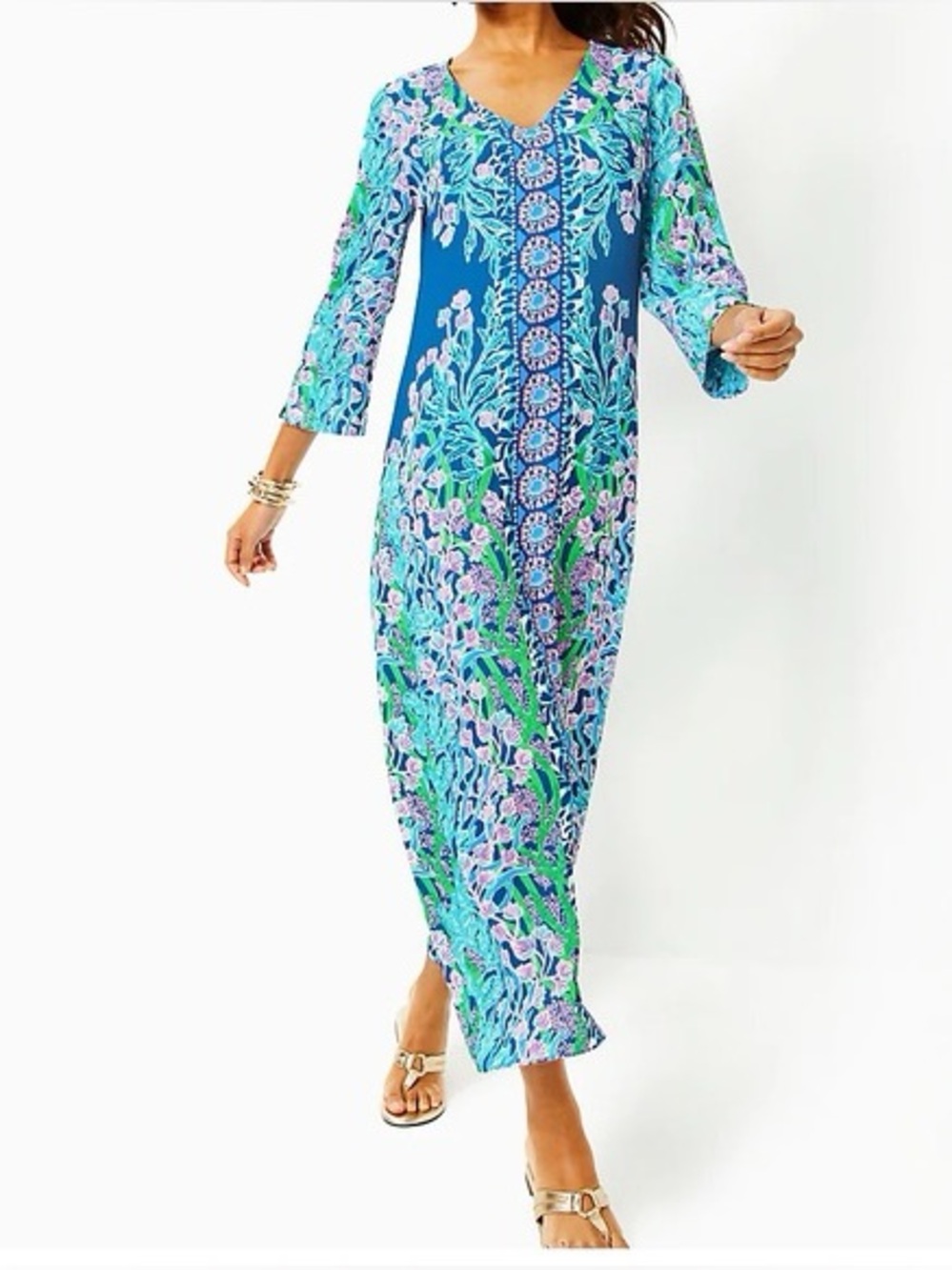 $248 NWT Lilly Pulitzer 14 Barton Blue Noland Maxi Dress - Picture 6 of 6